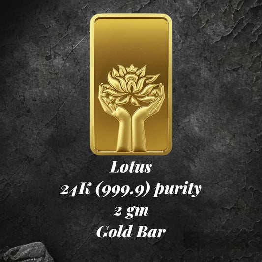 2gm Lotus Gold Bar