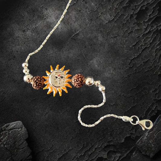 Sun Rudraksha 92.5 purity Rakhi